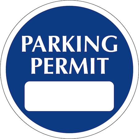 Lustre-Cal Static Cling Parking Permit Dark Blue 2in x 2in Circle 1 Blank No Pad, 50PK 253753SCL1BdDi0000